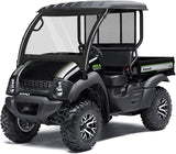 Clear Fold-Up Full Front UTV Windshield Compatible with Kawasaki Mule 600 and Mule 610XC SE SX, Kemimoto