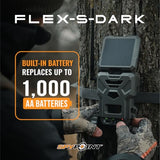 SPYPOINT Flex-S-Dark Solar Cellular Trail Camera with Built-In Solar Panel, 40MP Photos, 1080p Video with Sound, No-Glow Night Vision and Motion Activation
