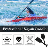 2-Piece Telescopic Boat Paddle Set with Plastic Blades and Aluminum Alloy Shafts, Adjustable Oars for Kayaking, Rafting and Canoeing