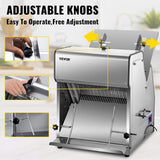 VEVOR Commercial Electric Bread Slicer with 12mm Cutting Thickness, 31PCS Bakery Machine, 110V Toast Cutter for Bread Sheets
