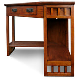 Leick Furniture Mission Corner Desk for Computing and Writing, Oak