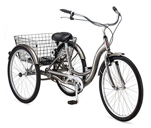 26-Inch Schwinn Meridian Adult Tricycle, Finished in Dark Silver