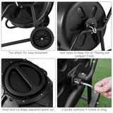 Costway 50-Gallon Wheeled Compost Tumbler for Garden Waste