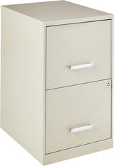 Lorell 14341 2-Drawer File Cabinet, 18 Deep, Black
