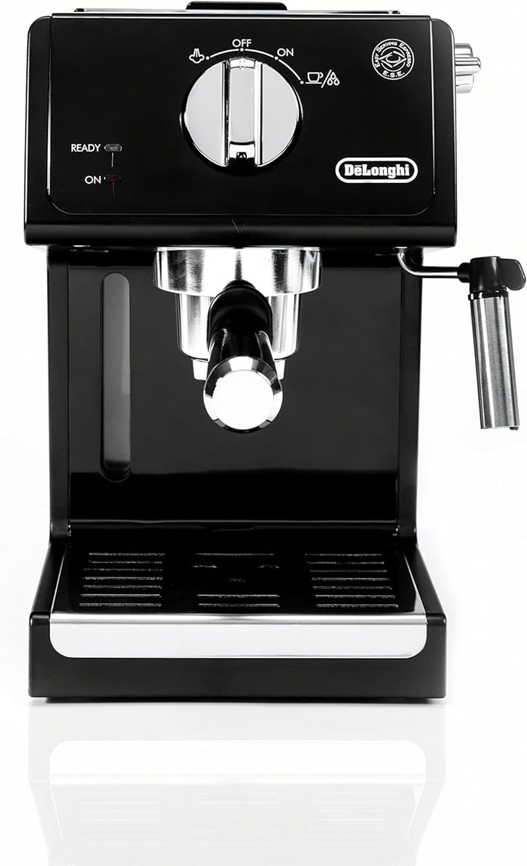 DeLonghi ECP3120 15 Bar Espresso Machine with Advanced Cappuccino System, Black/Stainless Steel, 9.6 x 7.2 x 11.9 Inches