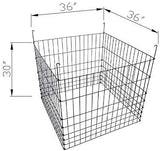 MTB Green Garden Wire Compost Bin, 30 x 30 x 24 Inches, Suitable for Garden Bed Fencing