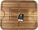 Extra-Large Reversible Bamboo Cutting Board for Meat, Cheese and Vegetables, Organic Wooden Carving Board for Kitchen Use