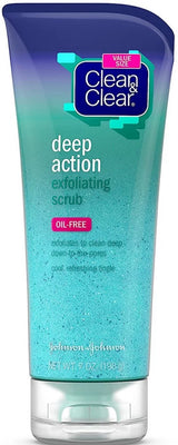3-Pack Clean & Clear Deep Action Exfoliating Facial Scrub, 7 oz Each