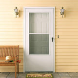 Emco 100 Series Self-Storing Storm Door, White, 36 in. x 80 in.