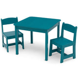 Delta Children MySize Wooden Table and Chair Set for Kids, Teal