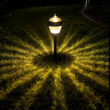 Solpex 4-Pack High-Lumen Solar Pathway Lights with 2 Bright LEDs, IP65 Waterproof Metal Housing and Auto On/Off