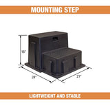 Buyers Products 3013658 Lightweight Polymer Step with Non-Skid Surface for Campers, RVs and Boats
