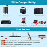 Phenyx Pro PTU-7000A Quad-Channel Wireless Microphone System with Metal Handheld Mics, 4×40 Channels, Auto Scan and 328ft Range