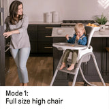Ingenuity SmartClean Trio Elite Convertible Seating System, 3-in-1 High Chair, Toddler Chair and Booster Seat, Slate