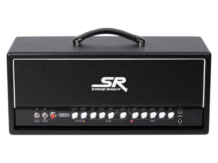 Stage Right by Monoprice SB20 50-Watt All-Tube Guitar Amp Head with 2-Channel Design and Reverb
