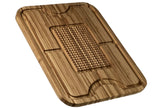 Extra-Large Reversible Bamboo Cutting Board for Meat, Cheese and Vegetables, Organic Wooden Carving Board for Kitchen Use