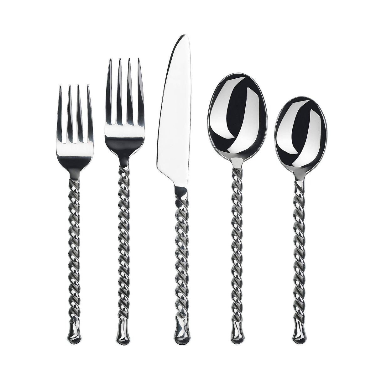Gourmet Settings Silver Tear 20-Piece Flatware Set, Service for 4