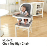 Ingenuity SmartClean Trio Elite Convertible Seating System, 3-in-1 High Chair, Toddler Chair and Booster Seat, Slate
