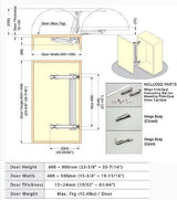 Sugatsune LIN-X450 Lateral-Opening Door Hinge, 19M
