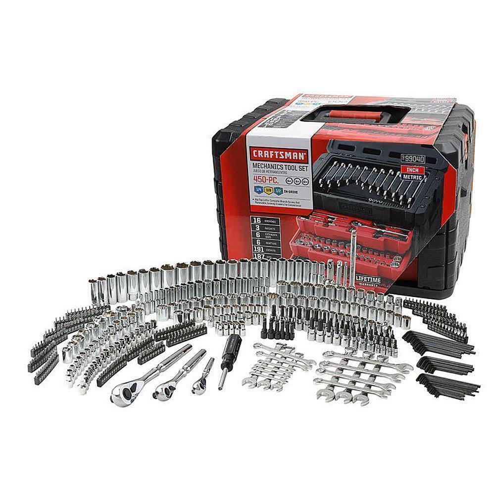 Craftsman 450-Piece Mechanics Tool Set for Comprehensive Repairs and Maintenance