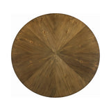 Churchill Round Coffee Table in Dark Brown and Black