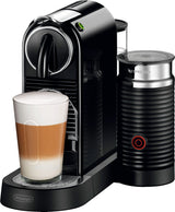 DeLonghi Nespresso Citiz Espresso Machine with Milk Frother, Limousine Black