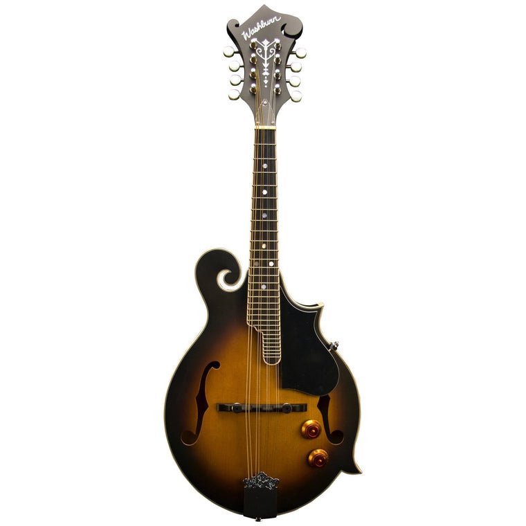 Washburn M3Ek F-Style Sunburst Mandolin Starter Package with Acoustic/Electric Design