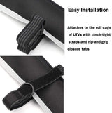 Clear Fold-Up Full Front UTV Windshield Compatible with Kawasaki Mule 600 and Mule 610XC SE SX, Kemimoto