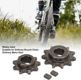 Carbon Steel Pocket Bike Gear Kit with 9T and 11T Pinion Sprockets, Universal Front and Rear Motor Freewheel Chain Wheels