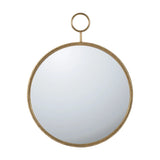 Modern Round Wall-Mounted Mirror Decor by CC Home Furnishings, 28.25, Gold Framed Style