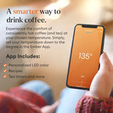 Ember Temperature Control Smart Mug 2, 14 Oz App-Controlled Heated Coffee Cup with Improved Design & 80-Minute Battery Life, White