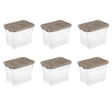30 Qt./28 L Stacker Storage Box in Taupe Splash, Sterilite Case of 6