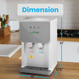 Nutrichef PKTWC36SL Universal Water Dispenser for Top-Loading Bottles, with Hot and Cold Dispensing