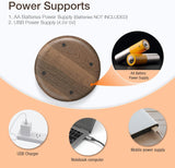 HOTT CD611 Portable CD Player with Stereo Headphones and Anti-Shock Protection for Home, Travel and Car, Wood Grain Finish