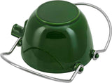 Staub 1-Quart Round Cast Iron Tea Kettle, Basil Green, Made in France