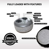 Ottossage Massaging Ottoman with Removable Lid, Air Compression, Shiatsu Kneading, Intense Vibration, Heat Therapy and Upgraded li-ion Battery