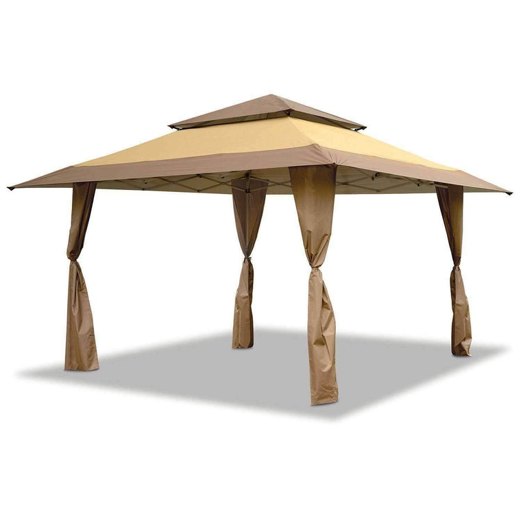Z-Shade 13 x 13-Foot Instant Gazebo Canopy Tent for Outdoor Patio Shelter, Tan Brown
