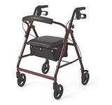 Medline Basic Aluminum Rollator for Everyday Mobility Support