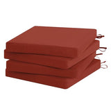 Favoyard Set of 4 Outdoor Chair Cushions, 19 x 19 x 2 Inches, Rainproof Fade-Resistant Patio Pads with Waterproof Hidden Zippers and Tie Attachments