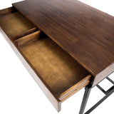 Wood Computer Desk with Built-In Storage, Durable Home Office Workstation Designed for Modern Interiors