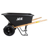 Ace Poly 8 Cu. Ft. Dual-Wheel Wheelbarrow