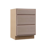 Hampton Bay Assembled Drawer Base Kitchen Cabinet, 24 x 34.5 x 24 in., Unfinished Beech