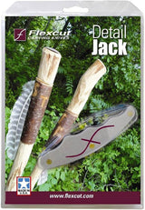 FLEXCUT Pocket Jack for Carvin 2.0, Lightweight USA-Made Wood Carving Jackknife with 4 Blades, JKN289