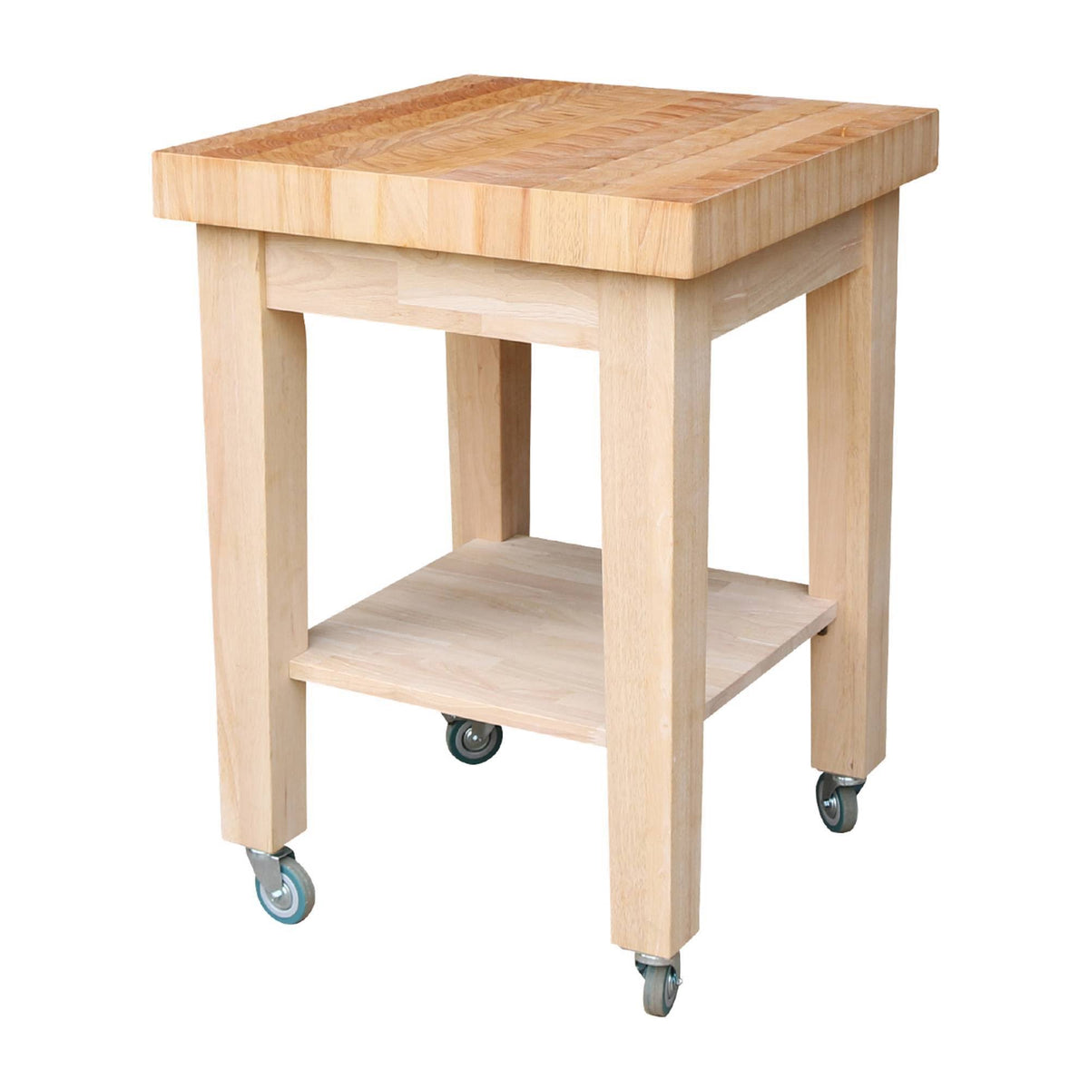 International Concepts Kitchen Island with Unfinished Wood Finish