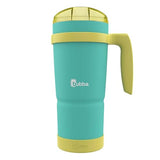 Bubba Envy S 32 oz Vacuum-Insulated Stainless Steel Tumbler with Lid, Removable Bumper and Handle, Sweat Resistant, BPA-Free, Island Lemon