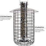 Droll Yankees 344305 Caged Sunflower Bird Feeder, Squirrel-Proof Design, 20-Inch, Black