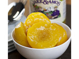 Jake Amos JA Peach Halves, 12 Cans, 33 oz Each, 445950, Priced per Case