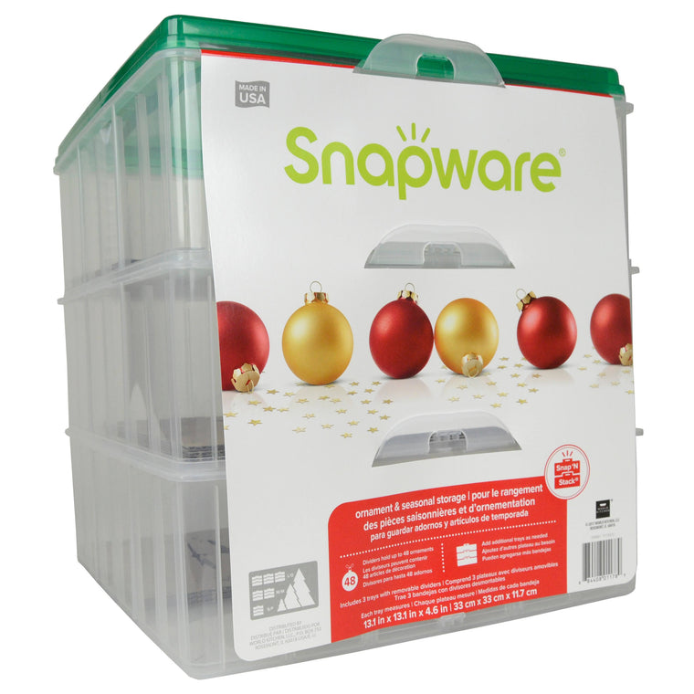 Snapware Ornament Keeper with 3-Layer Storage, 13 x 13, Model 1098801