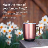 Ember Temperature Control Smart Mug 2, 14 Oz App-Controlled Heated Coffee Cup with Improved Design & 80-Minute Battery Life, White