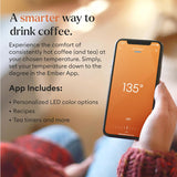 Ember Temperature Control Smart Mug 2, 14 Oz App-Controlled Heated Coffee Cup with Improved Design & 80-Minute Battery Life, White